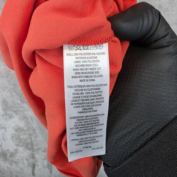 French Connection Dress Womens Size 6 Poppy Red Boh Whisper Short Sleeve New - Picture 10 of 13